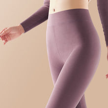 Laden Sie das Bild in den Galerie-Viewer, Thermohose mit beidseitiges Schleifenfleece und hoher Taille