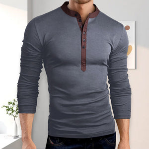 Muskel-T-Shirt mit Knopfleiste für Herren