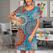 Laden Sie das Bild in den Galerie-Viewer, Langes modisches Kleid mit Digitaldruck