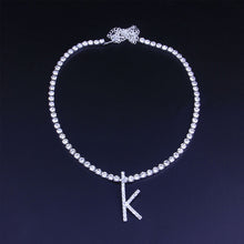 Laden Sie das Bild in den Galerie-Viewer, Damen Buchstaben Kristall Halskette
