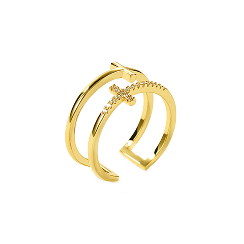 Damen Doppelkreuz-Ring