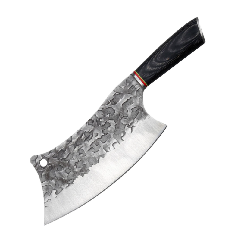 Gehämmertes Küchenmesser aus Edelstahl