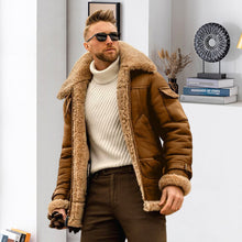 Laden Sie das Bild in den Galerie-Viewer, Herren Dicke Mittellange Jacke