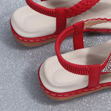 Laden Sie das Bild in den Galerie-Viewer, Damen Strap Strass geflochtene Strandschuhe