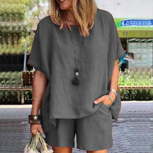 Laden Sie das Bild in den Galerie-Viewer, Lässiges T-Shirt-Set Für Damen