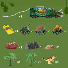 Laden Sie das Bild in den Galerie-Viewer, Kinder Dinosaurier Transport Spielzeug Lagerwagen
