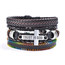 Laden Sie das Bild in den Galerie-Viewer, Religiöses Kreuzarmband aus Zinklegierung