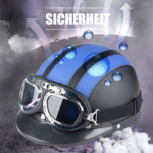 Laden Sie das Bild in den Galerie-Viewer, Motorradhelm mit Schutzbrille
