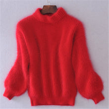 Laden Sie das Bild in den Galerie-Viewer, Lockerer Einfarbiger Strickpullover