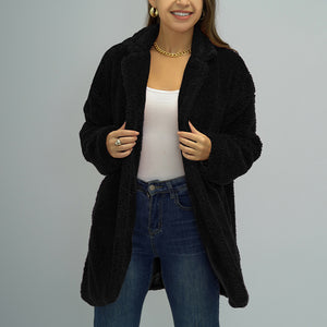 Doppelseitige Plüschjacke