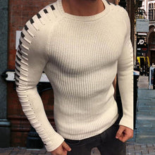 Laden Sie das Bild in den Galerie-Viewer, Langärmliger Strickpullover mit Rundhalsausschnitt