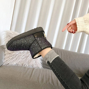 Pailletten-Schneestiefel für Damen
