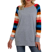 Laden Sie das Bild in den Galerie-Viewer, Langärmliges T-Shirt in Kontrastfarbe