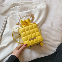 Laden Sie das Bild in den Galerie-Viewer, Karierte Umhängetasche mit Kordelzug