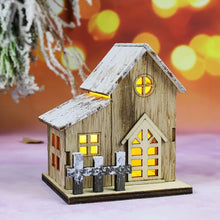 Laden Sie das Bild in den Galerie-Viewer, Weihnachtsdekoration LED Leuchtendes Blockhaus