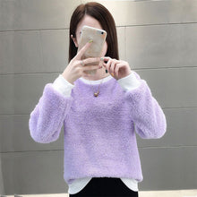 Laden Sie das Bild in den Galerie-Viewer, Einfarbiger Herbst- und Winterpullover für Damen