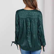 Laden Sie das Bild in den Galerie-Viewer, Modische Lässige Bedruckte Bluse mit Rundhalsausschnitt