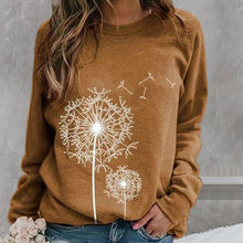 Laden Sie das Bild in den Galerie-Viewer, Sweatshirt mit Löwenzahn-Print