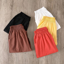 Laden Sie das Bild in den Galerie-Viewer, Lässige Freizeithose aus Baumwollleinen