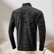 Laden Sie das Bild in den Galerie-Viewer, Herren-Sweatshirt mit halbem Reißverschluss und Stehkragen