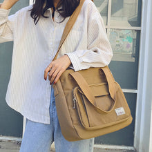 Laden Sie das Bild in den Galerie-Viewer, Einfache einfarbige Damenhandtasche mit großem Fassungsvermögen