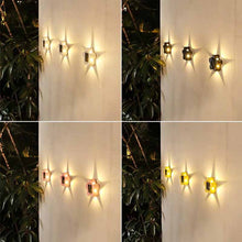Laden Sie das Bild in den Galerie-Viewer, LED Solar Wandleuchte in Sternform