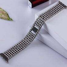 Laden Sie das Bild in den Galerie-Viewer, Iwatch Metallarmband mit Strasssteinen