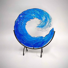 Laden Sie das Bild in den Galerie-Viewer, Meer Wellen Glasskulptur