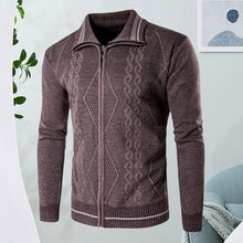 Laden Sie das Bild in den Galerie-Viewer, Lässiger Pullover mit Revers und Reißverschluss