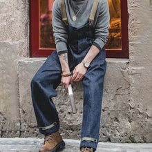 Laden Sie das Bild in den Galerie-Viewer, Vintage-Marine-Denim-Overall
