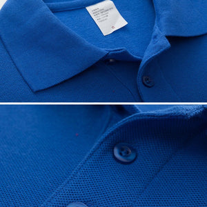 Einfarbiges langärmliges Poloshirt mit Revers für Herren