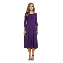 Laden Sie das Bild in den Galerie-Viewer, Neues Einfarbiges Elegantes Kleid Für Damen