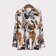 Laden Sie das Bild in den Galerie-Viewer, Büro Langarmes bedrucktes Hemd