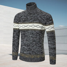 Laden Sie das Bild in den Galerie-Viewer, Modischer Einfacher Strickpullover mit Rautenmuster für Herren