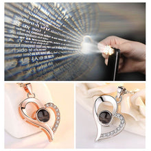 Laden Sie das Bild in den Galerie-Viewer, Herzförmige Projektionshalskette(Ich liebe dich in 100 Sprachen)