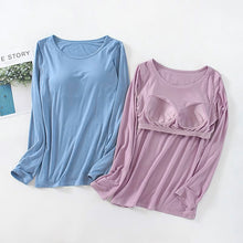 Laden Sie das Bild in den Galerie-Viewer, Damen Thermo Langarm-Shirt mit Brustpolster