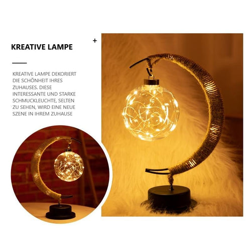 Handgefertigte mondförmige LED-Lampe
