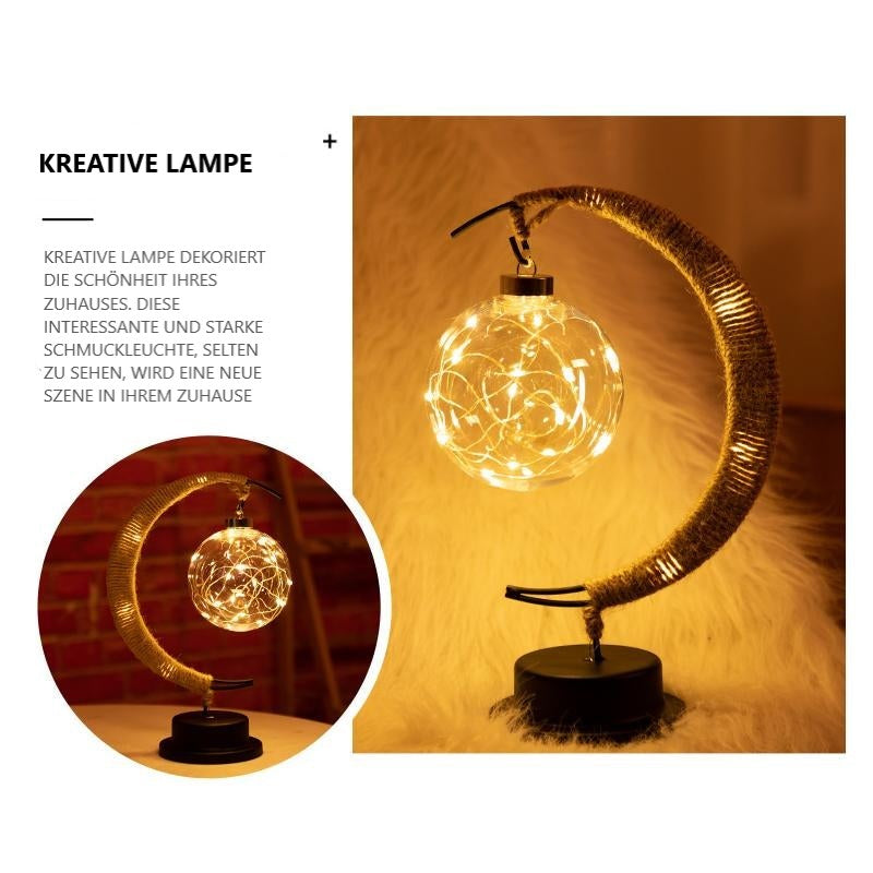 Handgefertigte mondförmige LED-Lampe