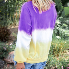 Laden Sie das Bild in den Galerie-Viewer, Langarm-Sweatshirt mit Regenbogen-Farbverlauf
