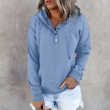 Laden Sie das Bild in den Galerie-Viewer, Langärmliges Lockeres Lässiges Sweatshirt mit Kordelzug