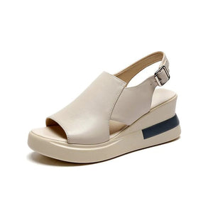 Damen Sandalen/Hausschuhe aus weichem Leder
