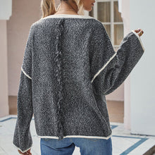 Laden Sie das Bild in den Galerie-Viewer, Lockerer Strickpullover mit Rundhalsausschnitt