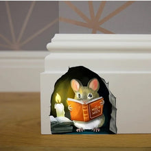 Laden Sie das Bild in den Galerie-Viewer, 3D Maus Wandtattoo Aufkleber