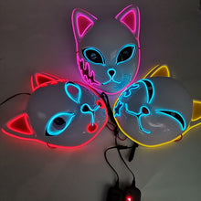 Laden Sie das Bild in den Galerie-Viewer, Leuchtende Katzenmaske