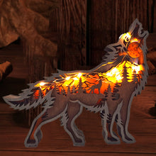 Laden Sie das Bild in den Galerie-Viewer, Kreative Wolf Totem Holzornamente