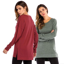 Laden Sie das Bild in den Galerie-Viewer, Lockeres Lässiges Langarm-T-Shirt Für Damen