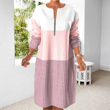 Laden Sie das Bild in den Galerie-Viewer, Farbblockkleid mit Reißverschluss