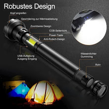 Laden Sie das Bild in den Galerie-Viewer, Wiederaufladbare taktische LED-Laser-Taschenlampe