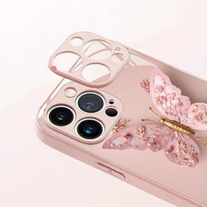 3D-Schmetterlingsmuster Glas Handyhülle für iPhone