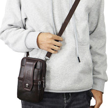 Laden Sie das Bild in den Galerie-Viewer, Multifunktionale Handy-Gürteltasche Aus Leder